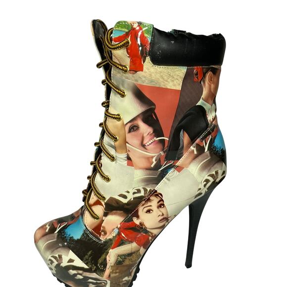 Shoe Republic Aubrey Hepburn Stiletto Platform Leather Heel Size 10 NWOT - Picture 9 of 10